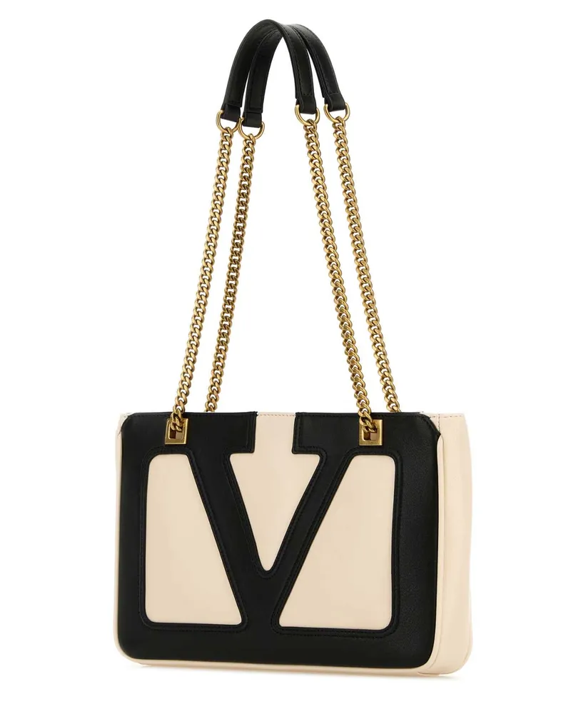 Valentino Garavani Women's Ivory Nappa Leather Small Viva Superstar Shoulder Butterwhitenero Borse A Tracolla Bag Beige