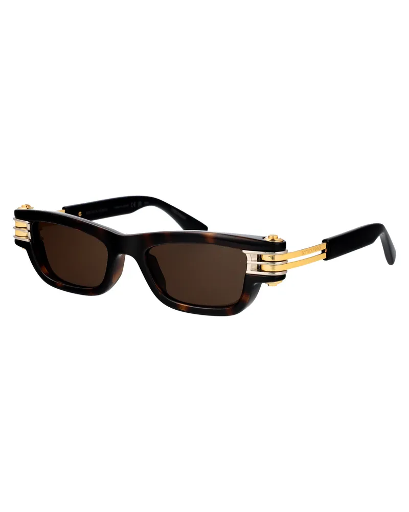 Bottega Veneta Unisex Sunglasses Bv1308s Havana-Gold-Brown Metal Havana/gold/brown Brown
