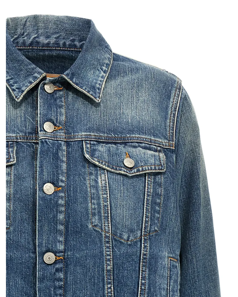 Maison Margiela Women's Blue Cotton Denim Jacket Clothing Blue