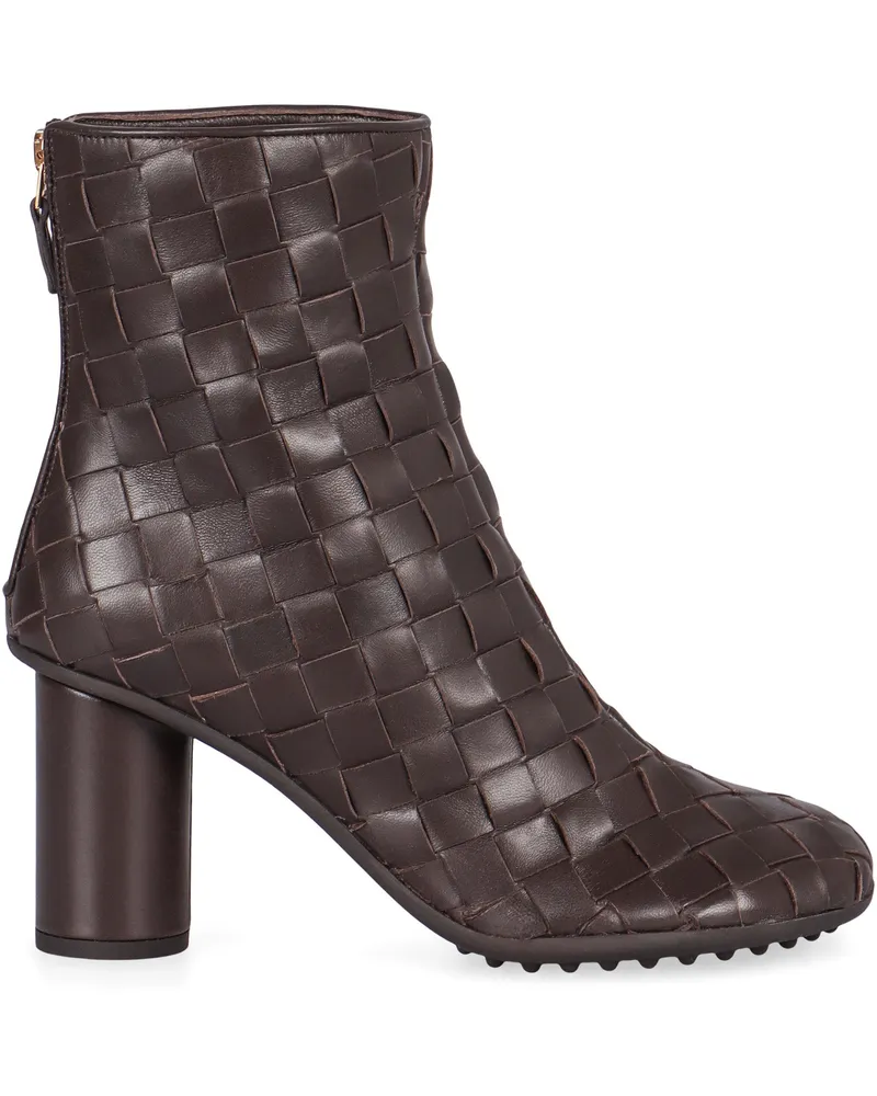 Bottega Veneta Women's Ankle Boots Atomic Leather Fondant Lamb Brown