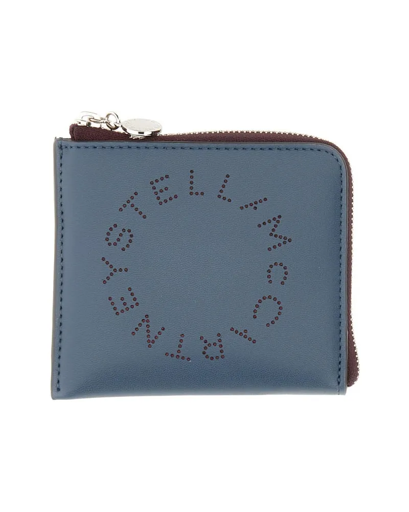 Stella McCartney Polyurethane Zipped Wallet — Blue Blue