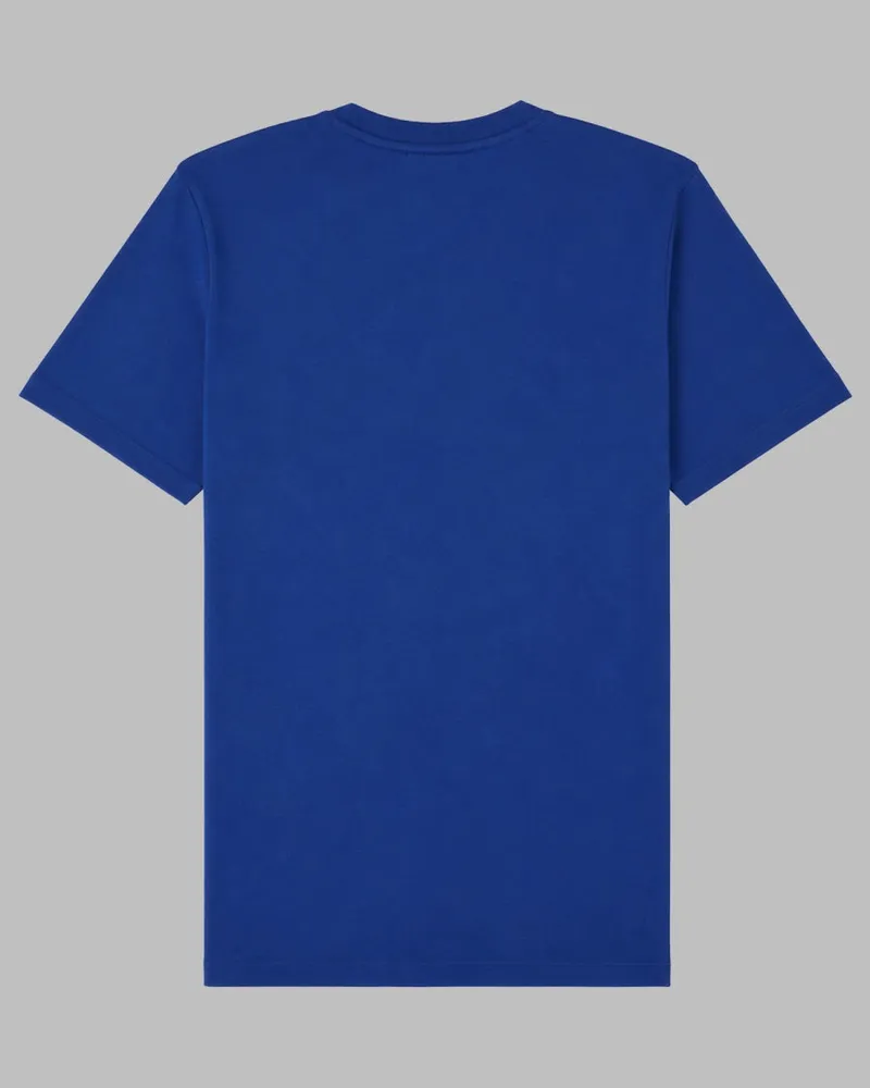 HUGO BOSS Patch Logo Cotton T-Shirt — Blue Blue