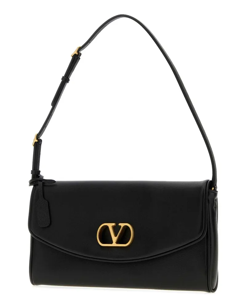 Valentino Garavani Women's Black Nappa Leather Devain Shoulder Bag Nero Borse A Mano Black