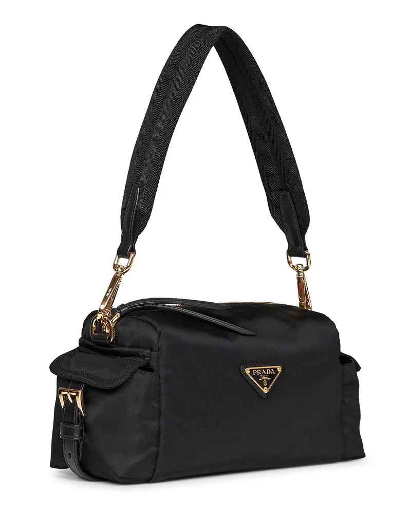 Prada Women's Shoulder Bag Explore Black Recycled Polyamide Handbags Hand Black