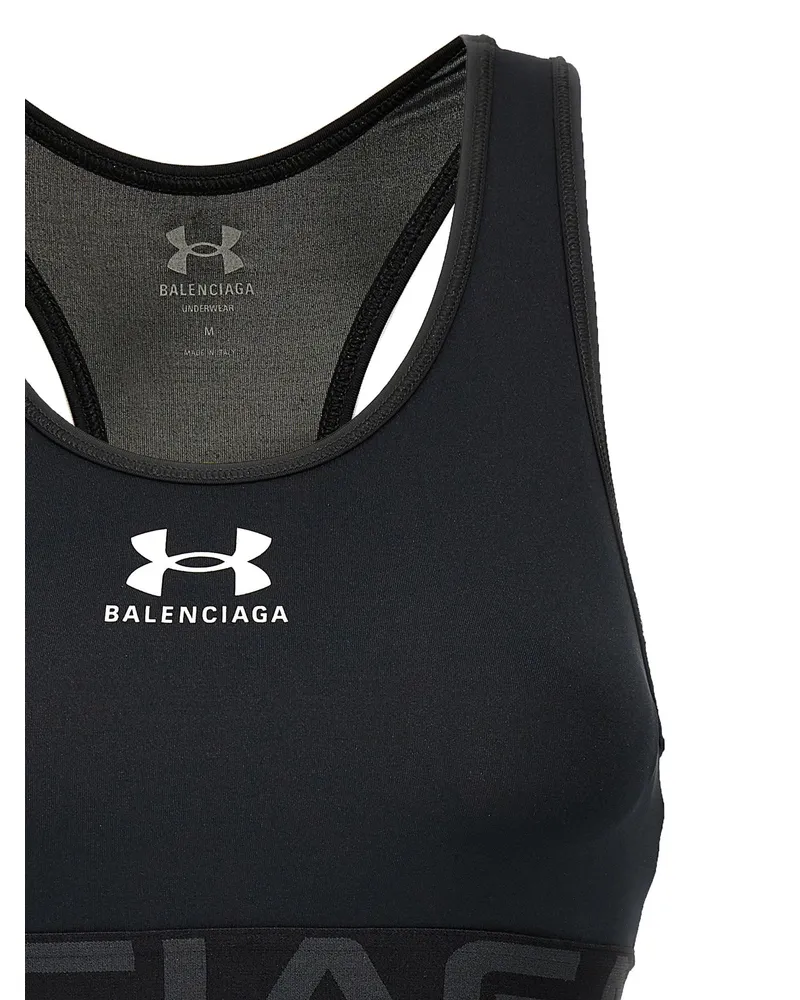 Balenciaga Stretch Technical Jersey Tank Top — Black Black