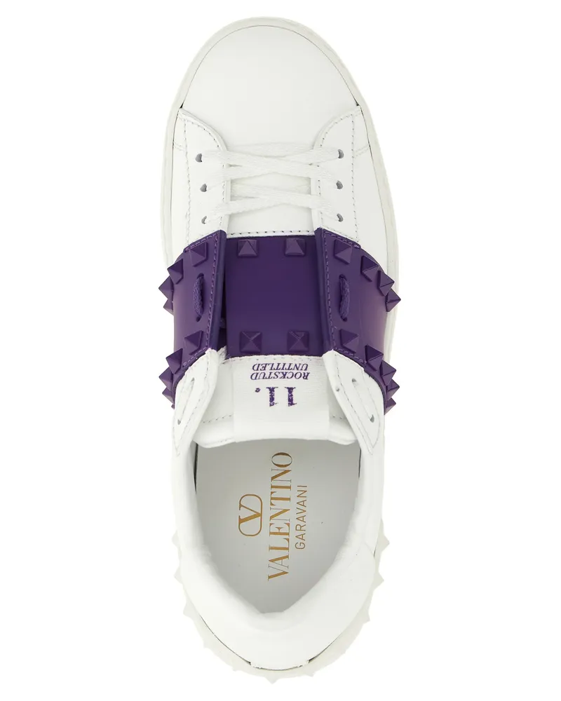 Valentino Garavani Pyramidal Rockstud Detail Sneaker — White White