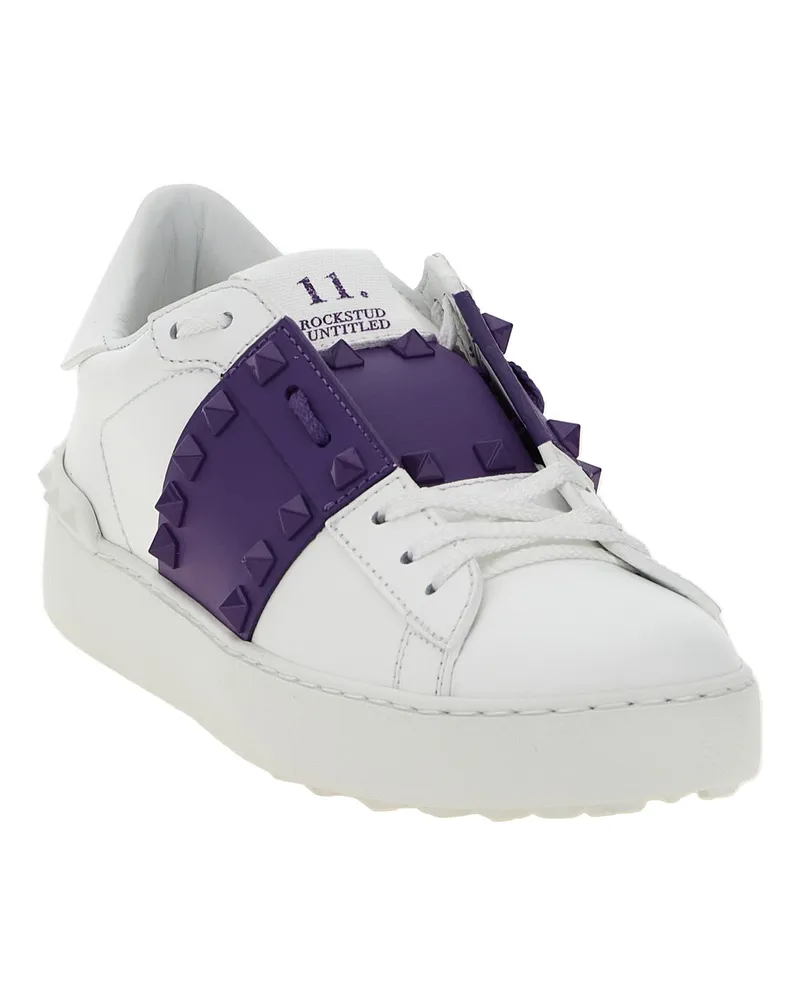 Valentino Garavani Pyramidal Rockstud Detail Sneaker — White White