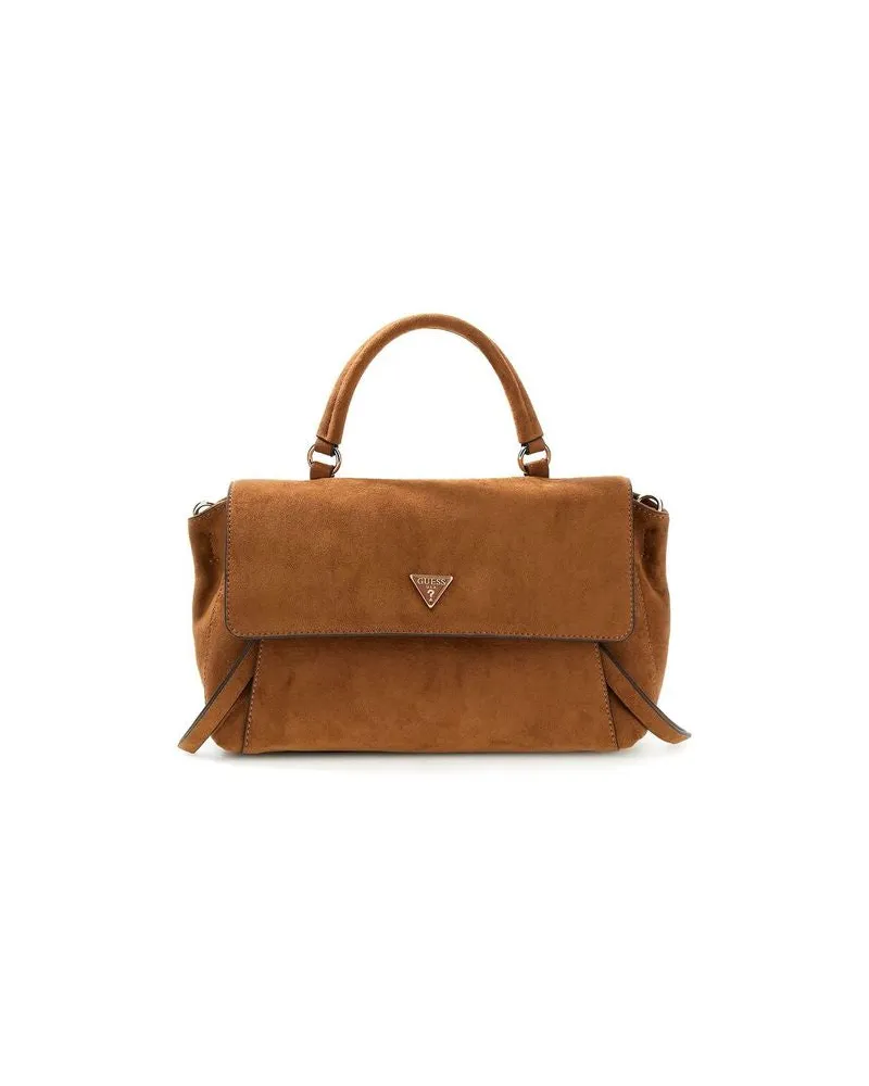 Guess Women's Handbag Cognac Polyester Bags - Handbags Brown
