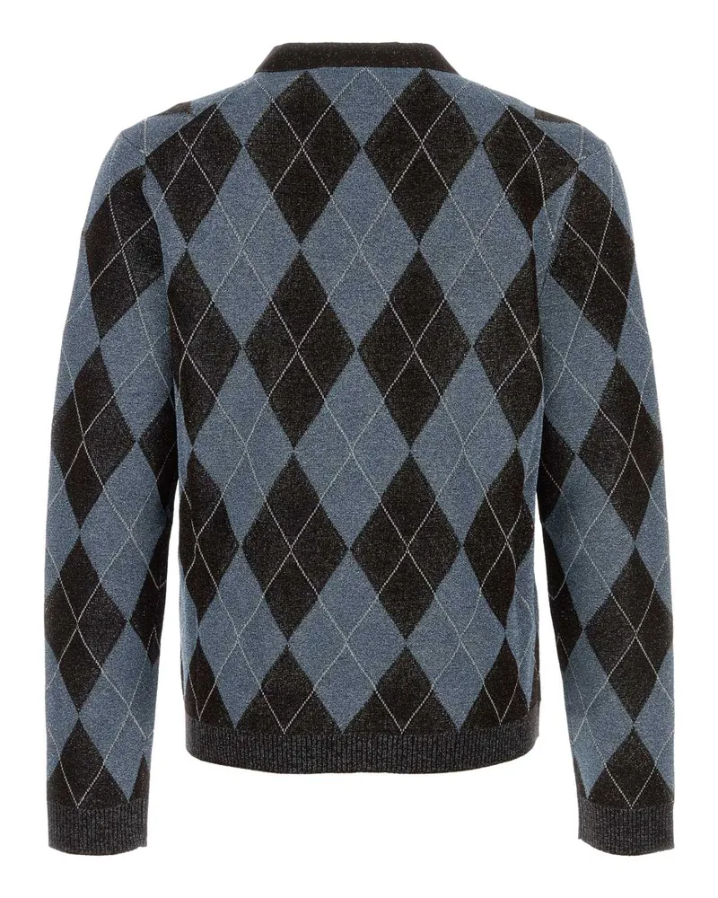 Gucci Men's Embroidered Stretch Wool Blend Cardigan Multi Maglieria Multicolor