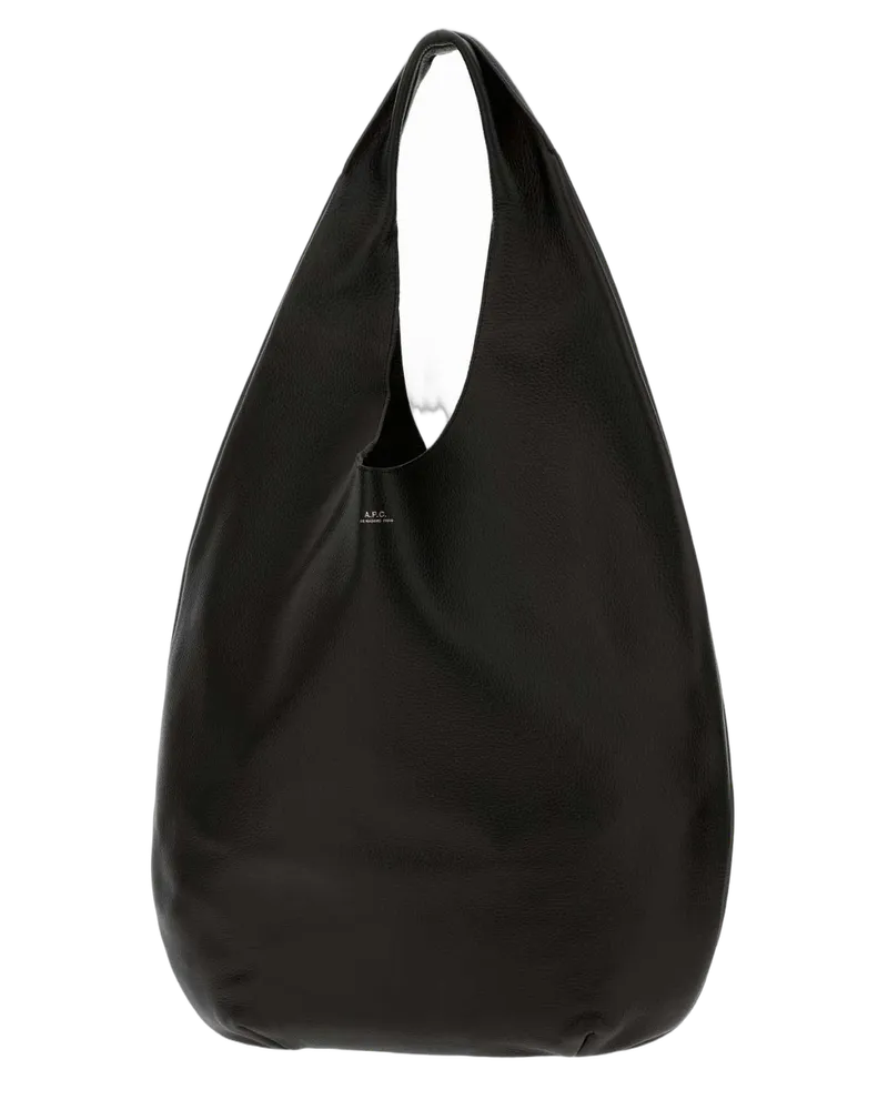 A.P.C. Women's Black Leather Le Neige Shoulder Bag Noir Exterior: Borse A Mano Black
