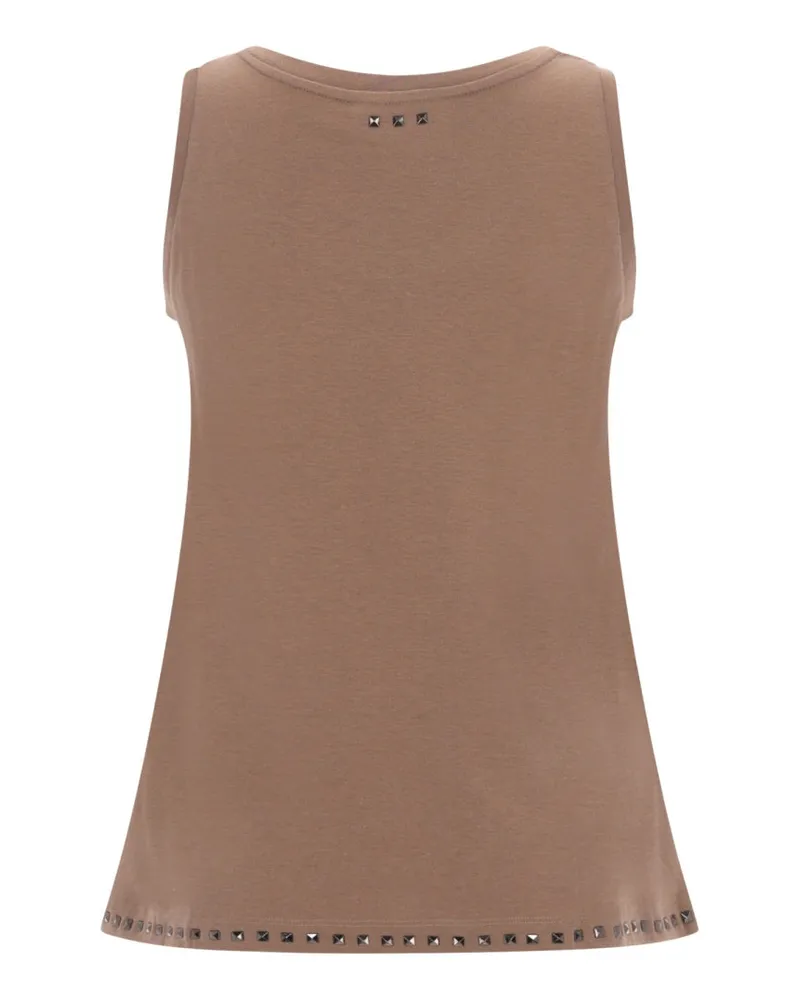 Max Mara Cotton-Modal Blend Tank Top — Beige Beige