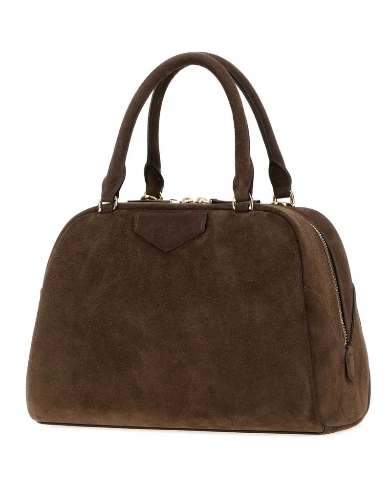 Givenchy Women's Brown Suede Medium Antigona East-West Soft Handbag Ebonybrown Borse A Mano Bag Brown