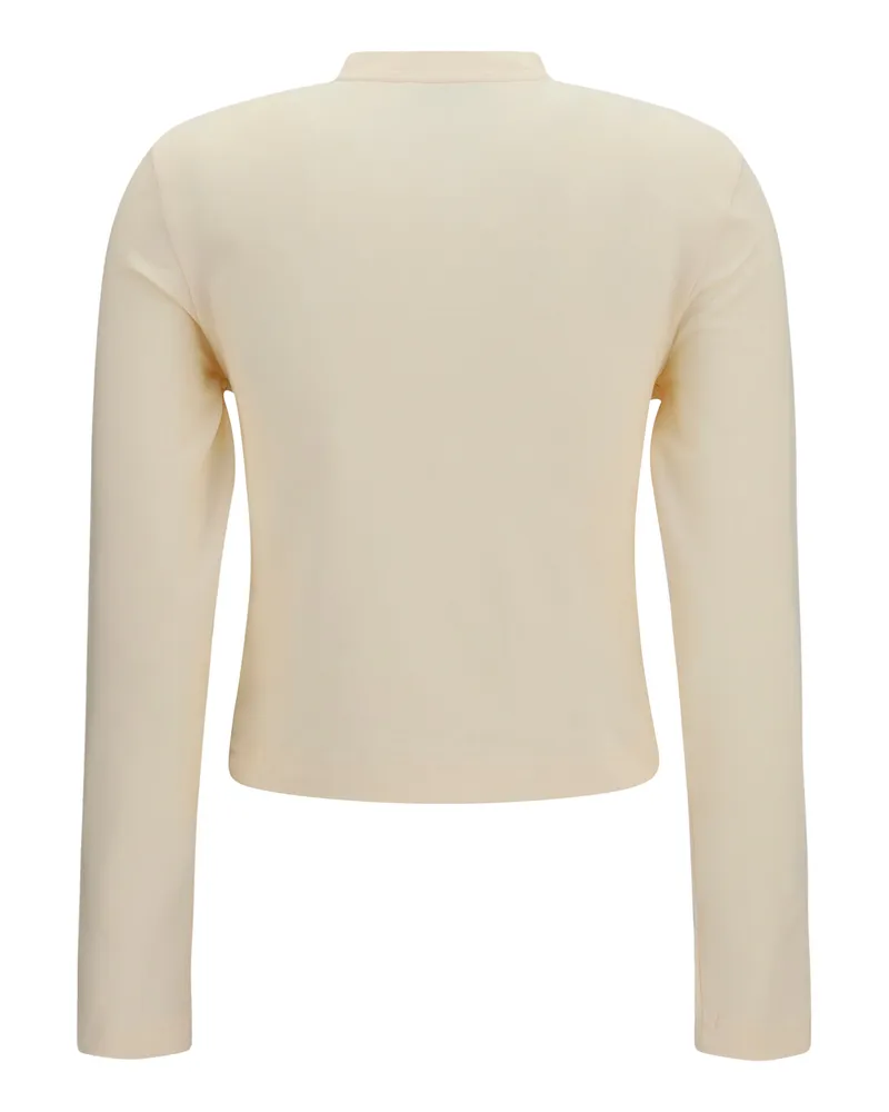 Jacquemus Signature Patch Long-Sleeve T-Shirt — Beige Beige