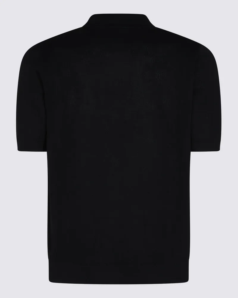 Eleventy Men's T-Shirts And Polos Blu _100 % Co Black