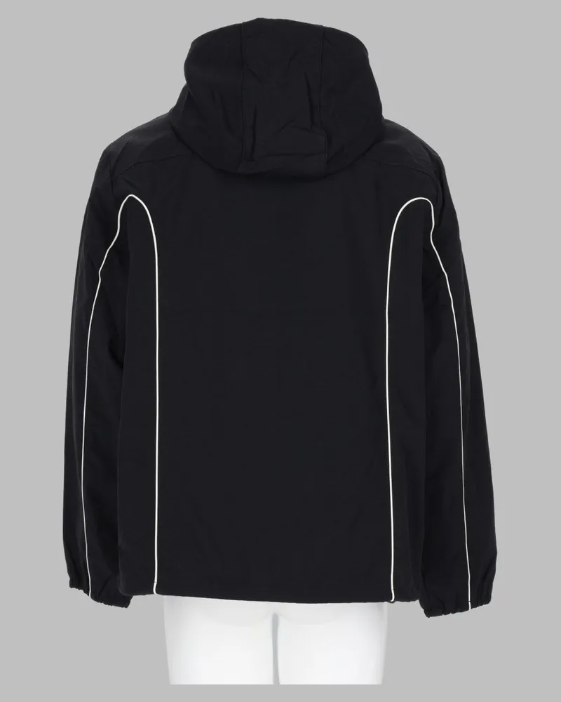 Diesel Windbreaker with Contrast Trim Jacket — Black Black