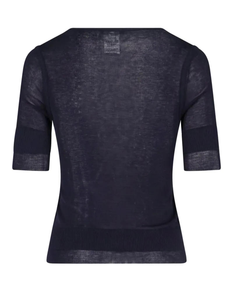 Christophe Lemaire Women's T-Shirts And Polos Blue Viscose Navy