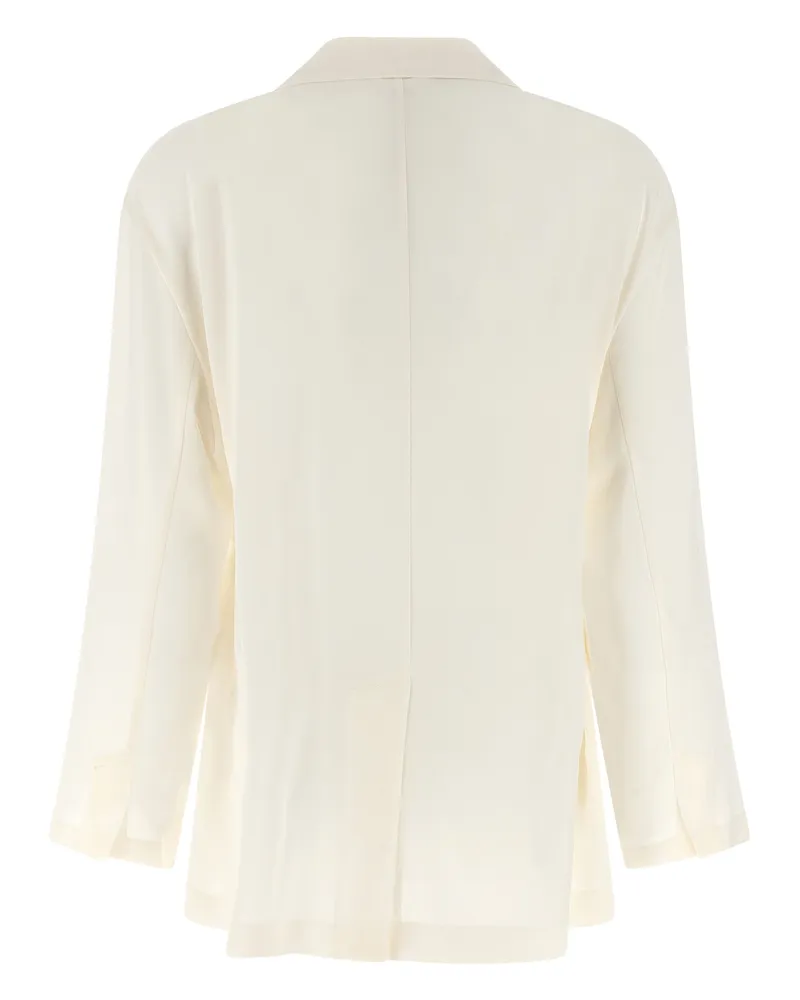 Brunello Cucinelli Women's Beige Silk Blazer Clothing Beige