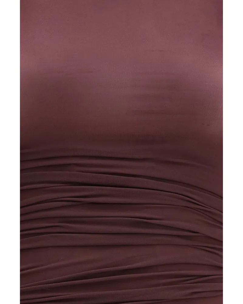 Wolford Women's Asymmetric Midi Dress Wild Plum Polyamide Purple