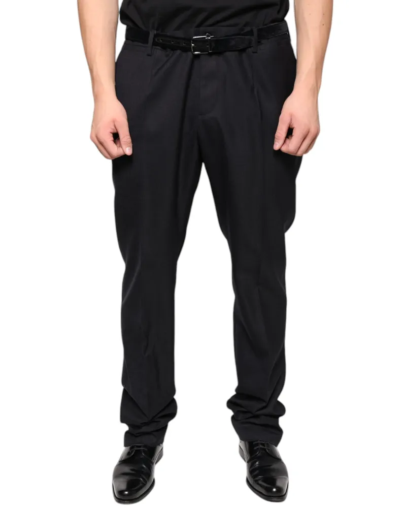 Dolce & Gabbana Wool Dress Trousers — Black Black