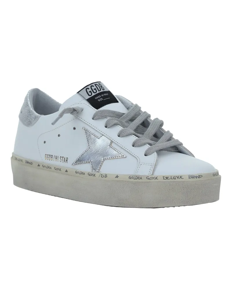 Golden Goose Women's Hi Star Sneakers White-Silver White/silver White
