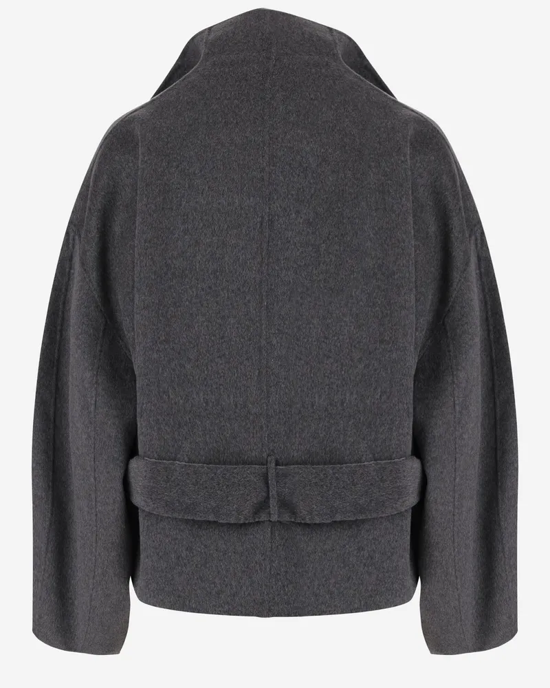 FRANKIE Shop Women's Reversible Wool-Blend Coat Grey Gray