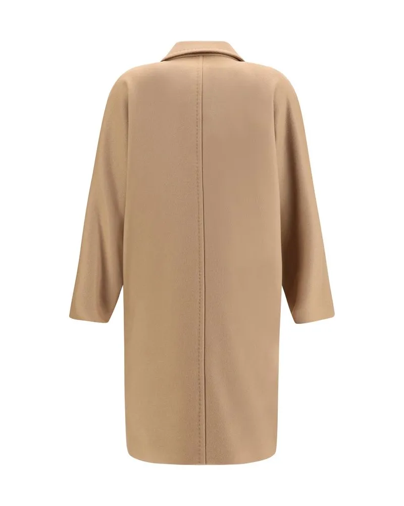 Max Mara Women's Beige Wool Oves Aries Coat Clothing Beige