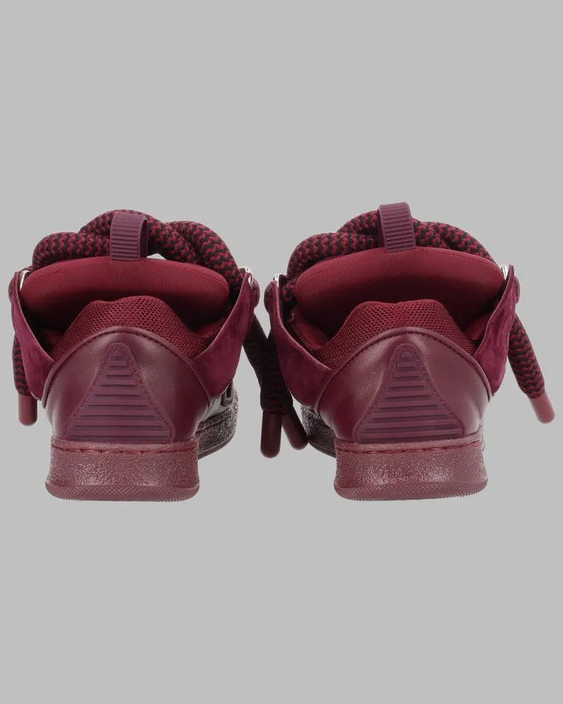 Lanvin Leather Sneakers — Burgundy Burgundy