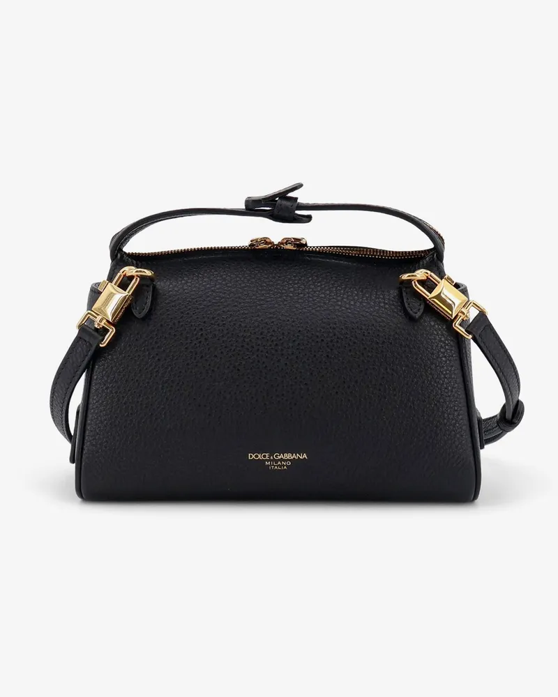 Dolce & Gabbana Women's Handbag Vittoria Leather Black Handbags Hand Bags Black