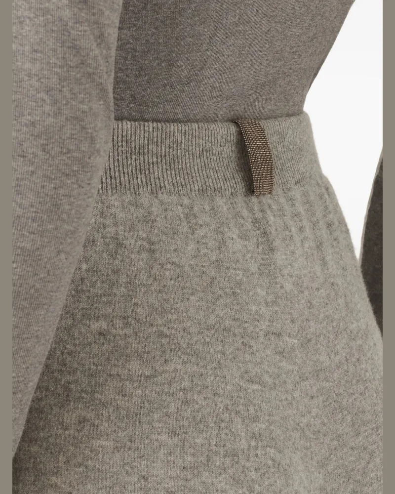 Fabiana Filippi Women's Platinum Cashmere Wide-Leg Trousers Aw25 W Grey