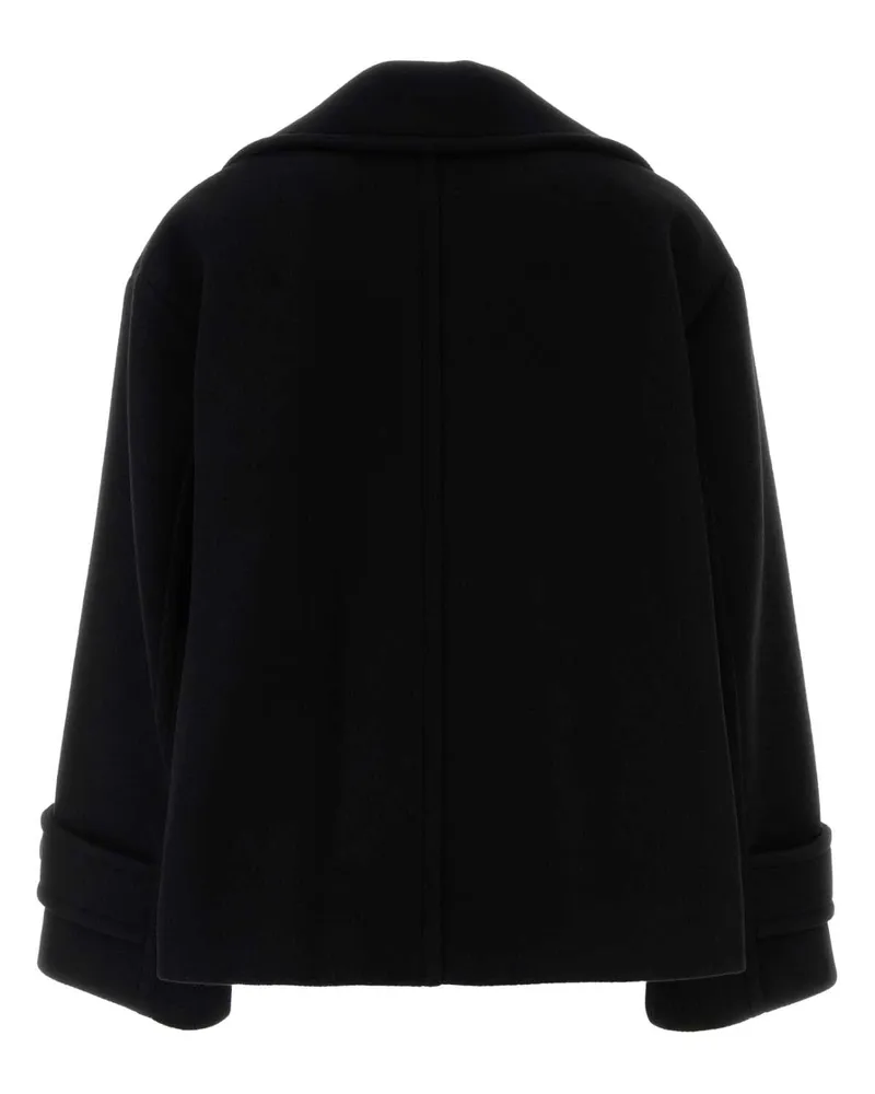 Chloé Double-Breasted Wool Coat — Black Black