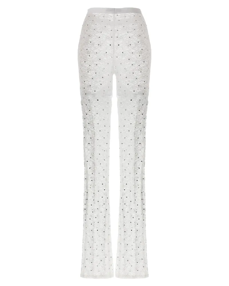 Alessandra Rich Women's White Polyamide Leggings Clothing White