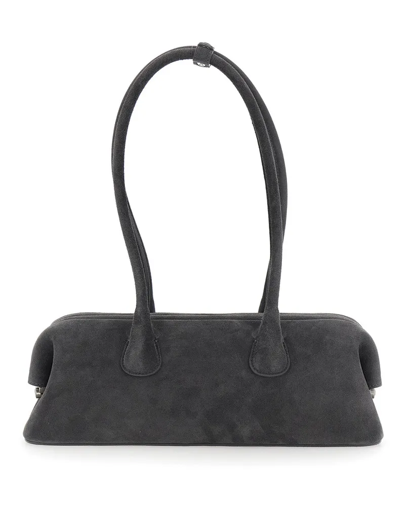 OSOI Women's Shoulder Bag Boat Wide Brown Leather Cow Brown