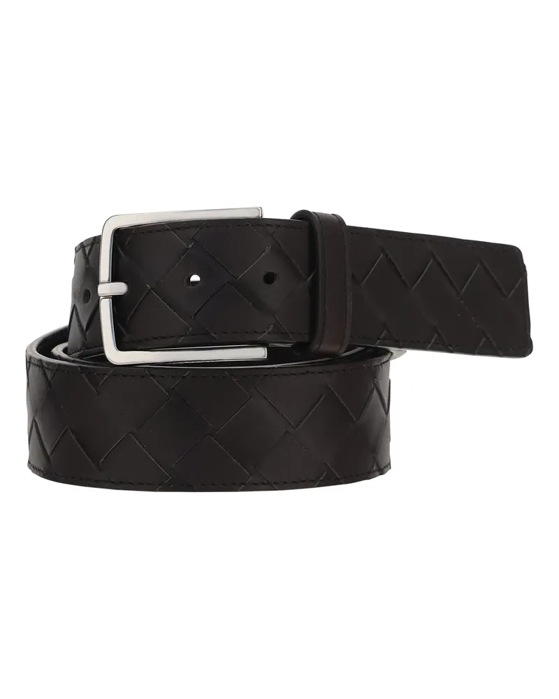 Bottega Veneta Men's Leather Belt Fondant Silver Calf Silver