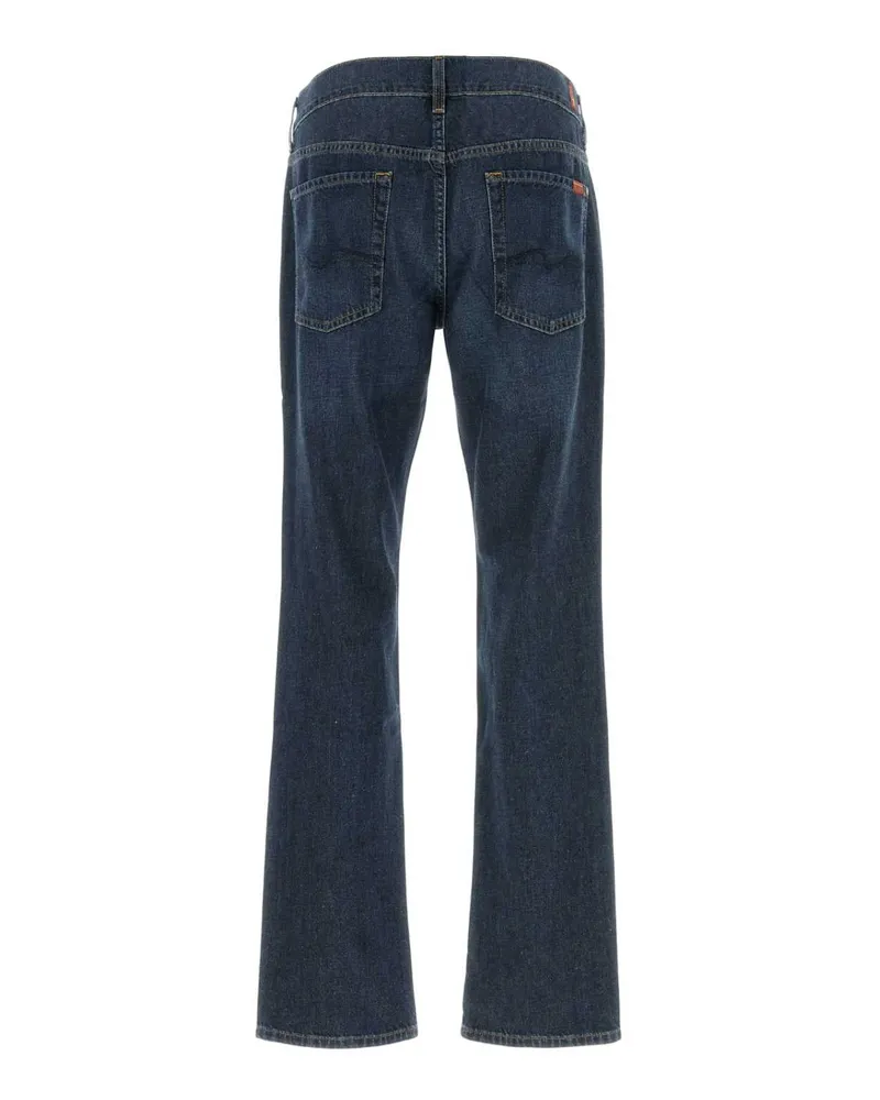 7 for all mankind Men's Denim The Straight Jeans Darkblue Exterior: Cotton Silk Blue
