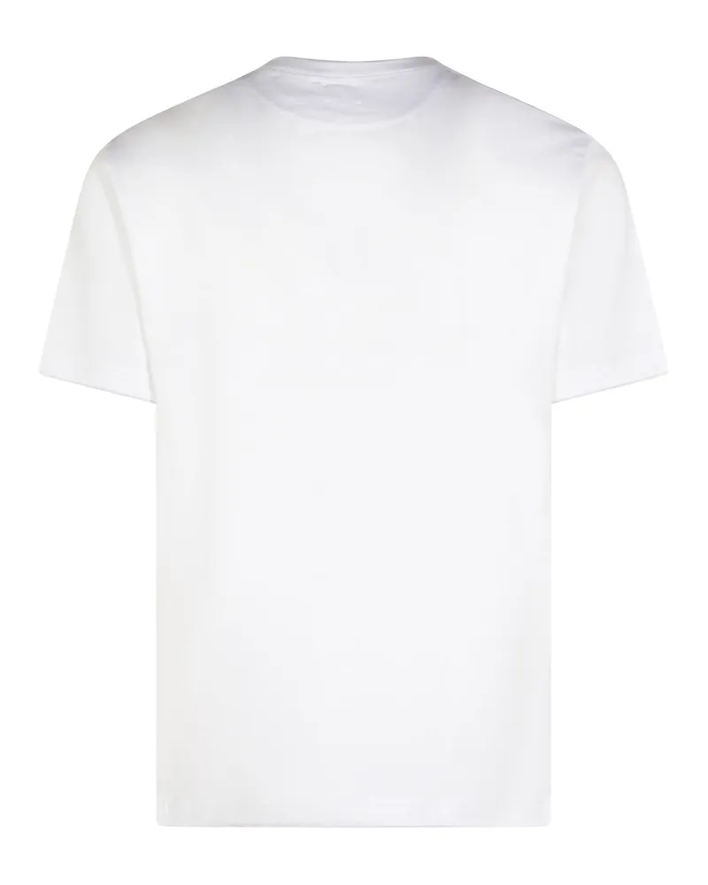 Eleventy Men's T-Shirts And Polos Bianco-Grigio _100 % Co White