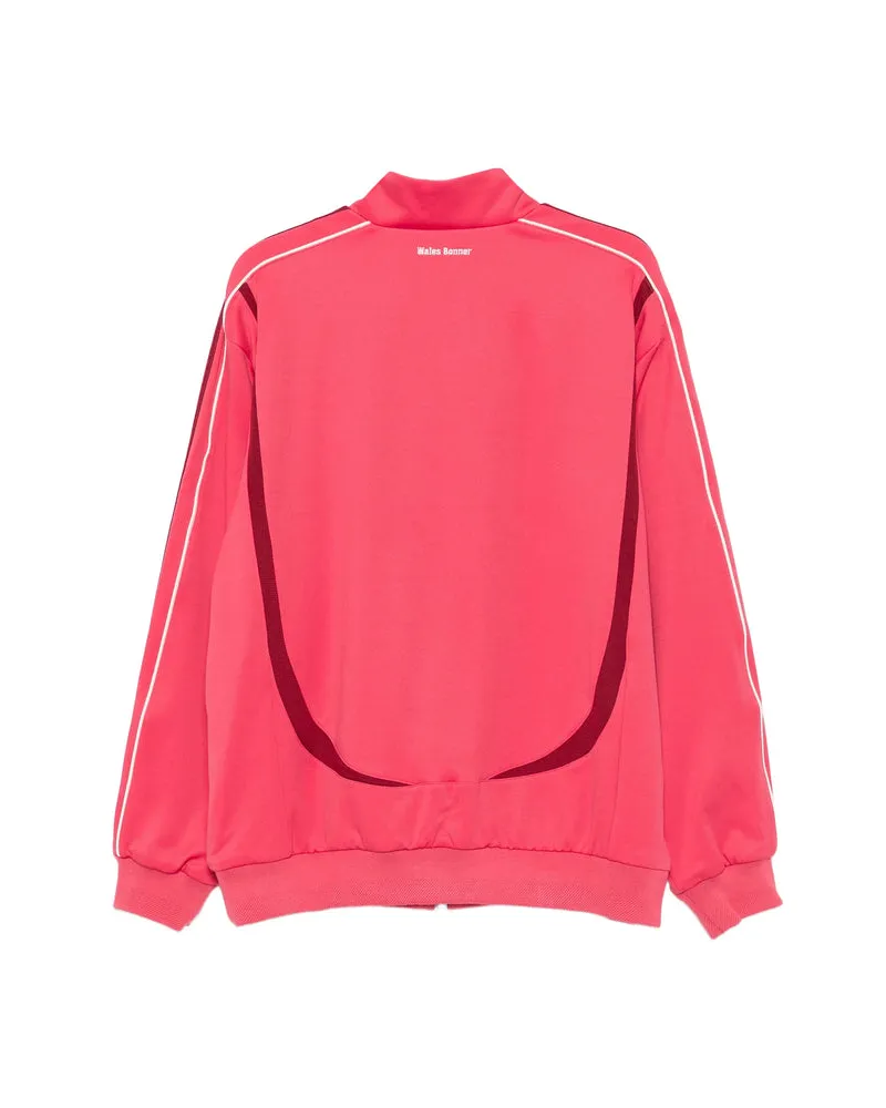 adidas High-Neck Zip Cotton Jacket — Pink Pink