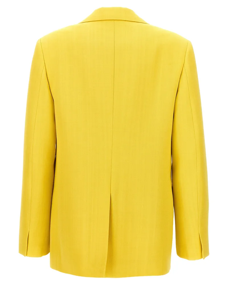 Jil Sander Viscose-Silk Blend Blazer — Yellow Yellow