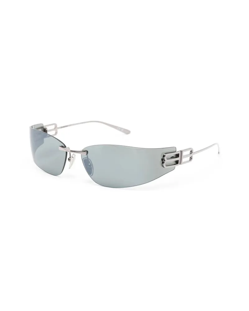 Balenciaga 858880 Rimless Metal Sunglasses — Silver Silver