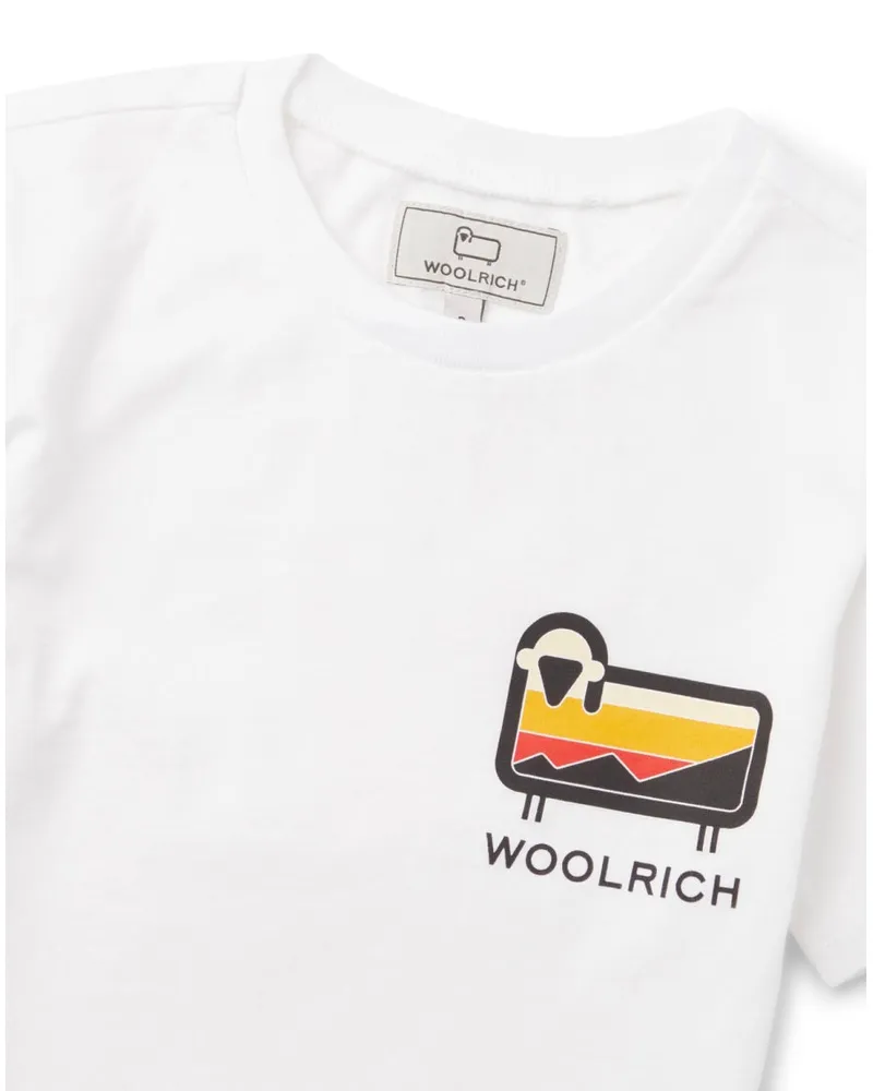 Woolrich Sheep Motif Cotton T-Shirt — White White