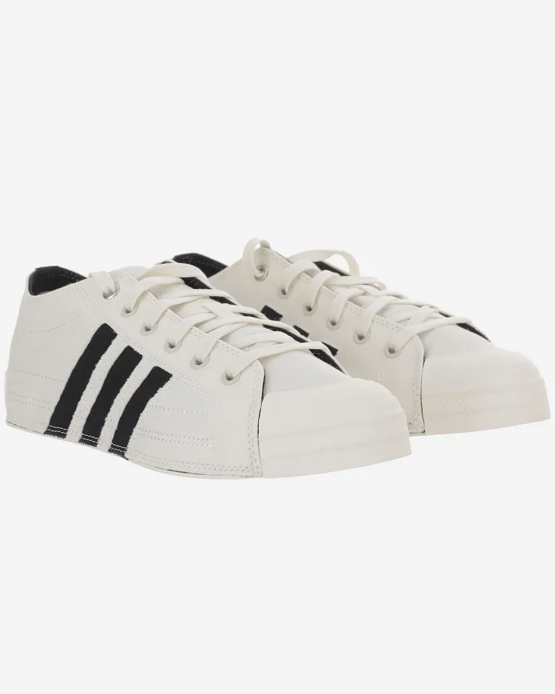 adidas Men's Y-3 Nizza Lo Sneakers White Fabric Trainers White