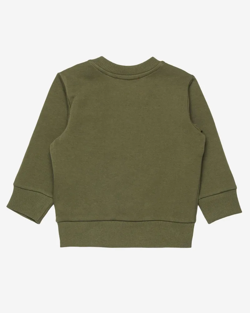 Diesel Logo Cotton Sweatshirt — Green Green