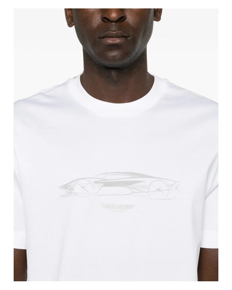 HUGO BOSS Graphic Cotton T-Shirt — White White