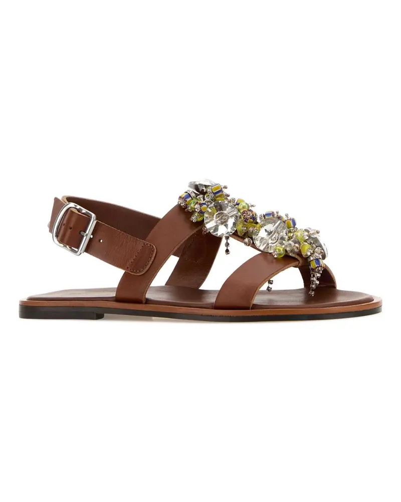 Dries van Noten Burgundy Sandali Sandal Brown