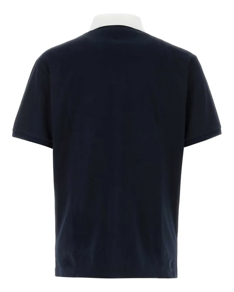 Gucci Men's Midnight Blue Stretch Piquet Polo Shirt Nightsky Exterior: Cotton Elastane Navy