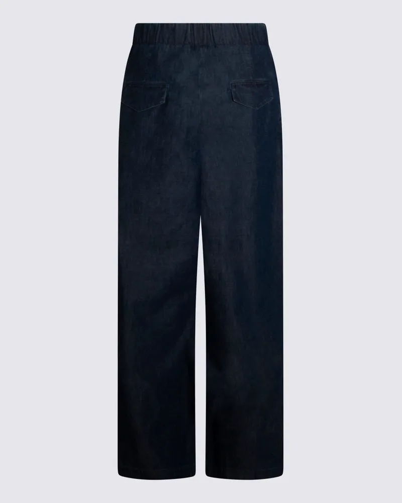 Jil Sander Women's Trousers Indigo _100 % Co Indigo