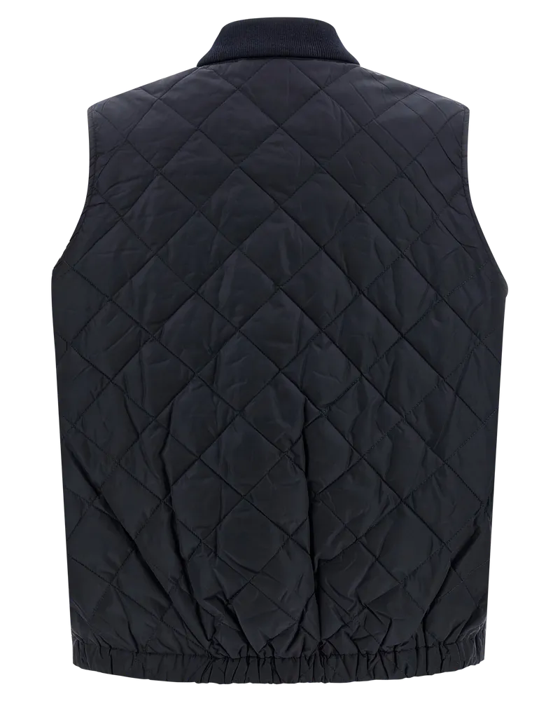 Prada Diamond-Quilted Re-Nylon Vest — Blue Blue