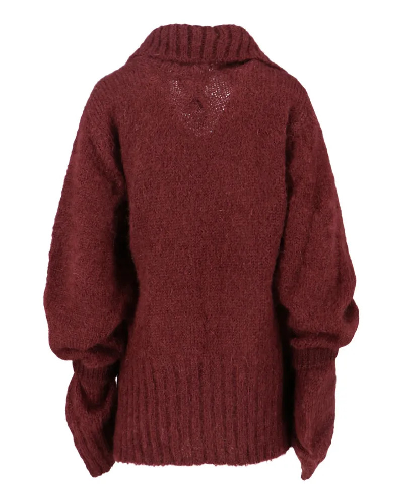 Dries van Noten Women's Sweaters Red Mohair Burgundy