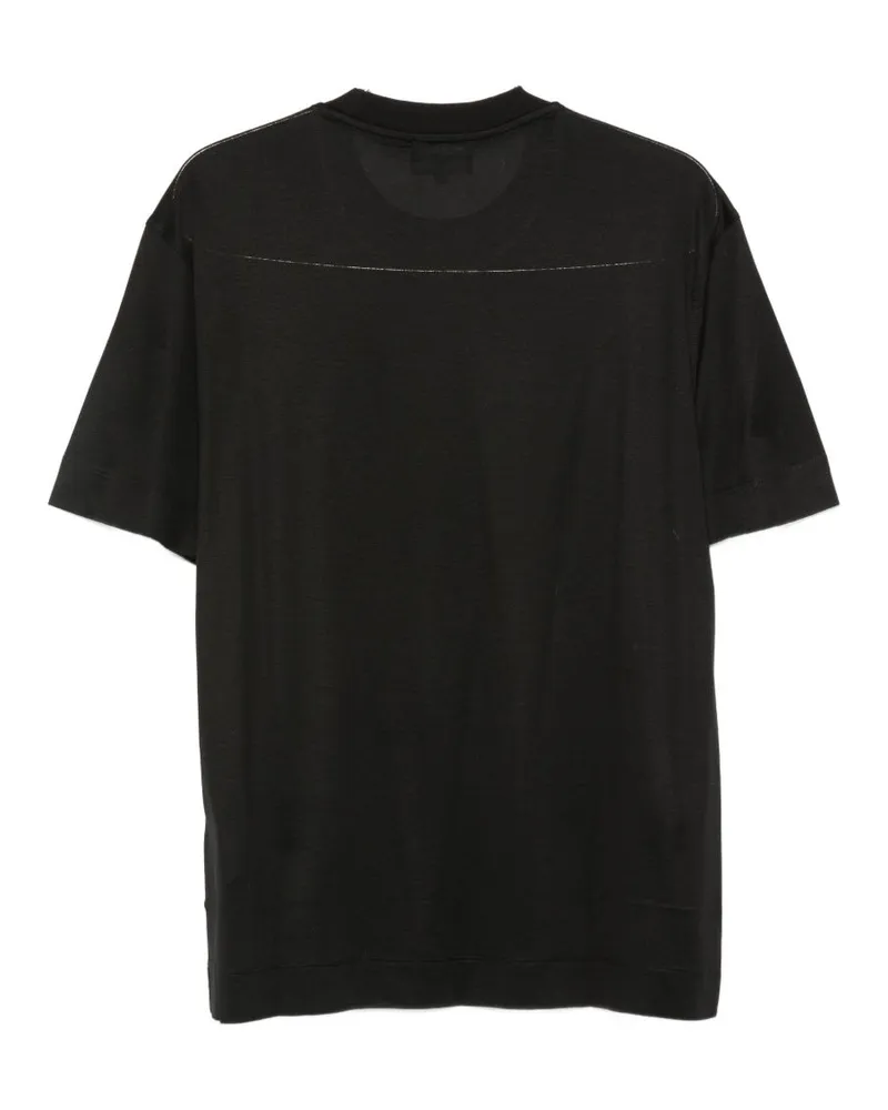 Emporio Armani Logo Print T-shirt — Black Black