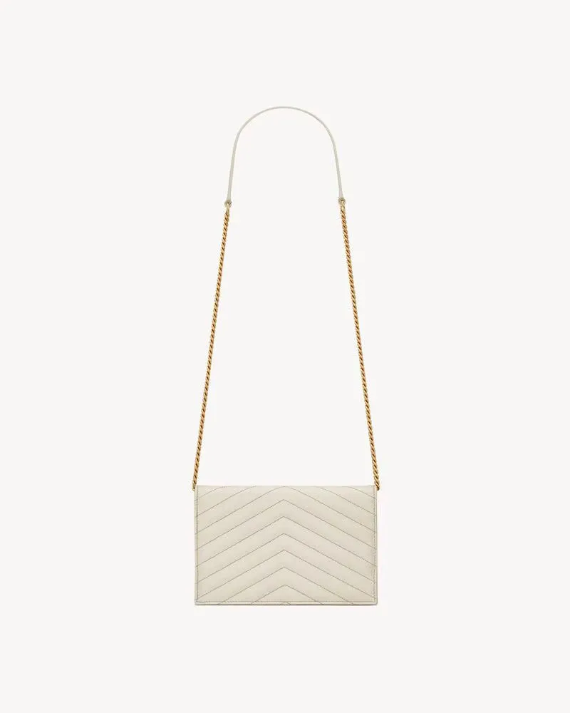 Saint Laurent Pocket SL Shoulder Bag — Ivory Ivory