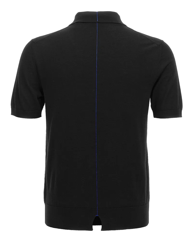 Burberry Wool Polo Shirt — Black Black